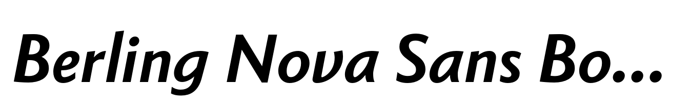 Berling Nova Sans Bold Italic